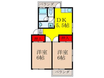 間取図 オレンジハイツ