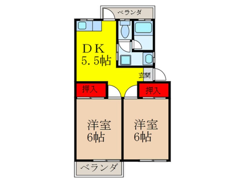 間取図 オレンジハイツ