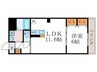 シャルレ7番館 1LDKの間取り