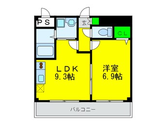 間取図 ｱﾝﾌﾟﾙ-ﾙﾌｪ-ﾙﾙﾐｴ-ﾙ富木