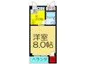 川島第１２ビル 1Kの間取り