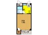 川島第１２ビル 1Kの間取り