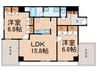 Linden夷町 2LDKの間取り