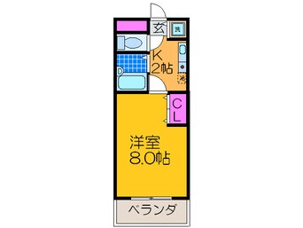 間取図 アロ－ス我孫子東