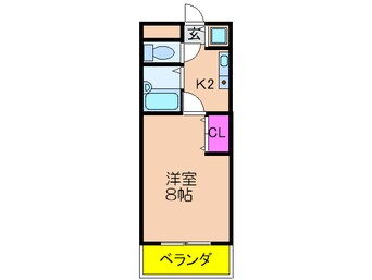 間取図 アロ－ス我孫子東