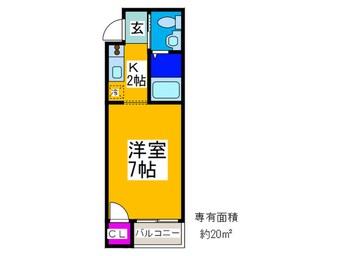 間取図 ラ・コ－ト天美南Ａ棟