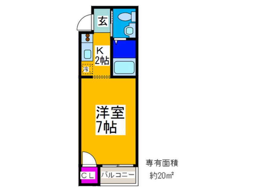 間取図 ラ・コ－ト天美南Ａ棟