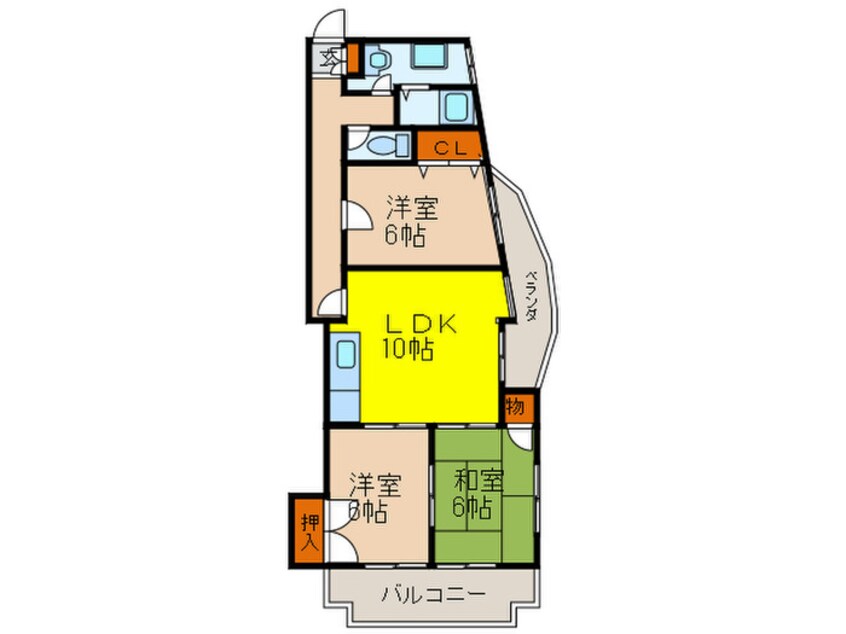 間取図 サンハイツ坂末