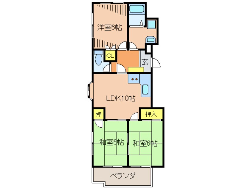 間取図 サンハイツ坂末