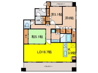 間取図 ジオ宝塚ブリアンセーヌ(403)
