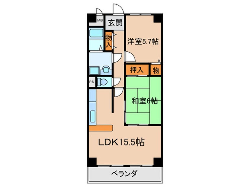 間取図 コンフォ－トヴィラ深江橋