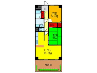 間取図 コンフォ－トヴィラ深江橋