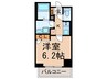 エグゼ天王寺Ⅱ(902) 1Kの間取り