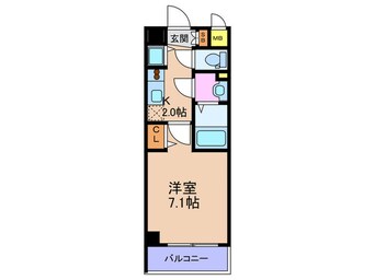 間取図 アドバンス西梅田グル－ブ(608)