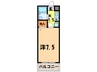 コスミック 1Kの間取り