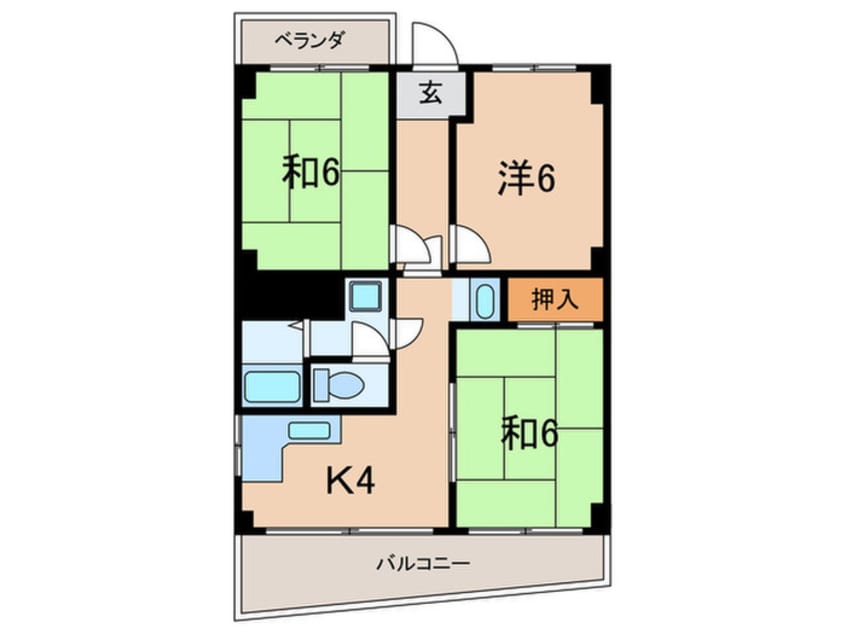 間取図 甲南金沢コーポ南館(405)