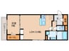 D-residence上甲子園 1LDKの間取り