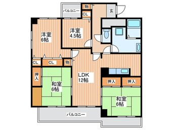 間取図 グランデ－ジハヤミ