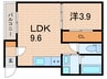 ウエストアビ－西宮 1LDKの間取り