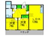 ベストレジデンス岸里 2LDKの間取り