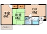 ホワイトコート 2DKの間取り