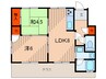 アム－ル甲東園 2LDKの間取り