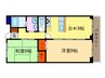 レグルス京都 2DKの間取り