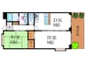レグルス京都 2DKの間取り