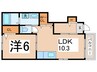 セレーノ加美 1LDKの間取り