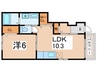 セレーノ加美 1LDKの間取り