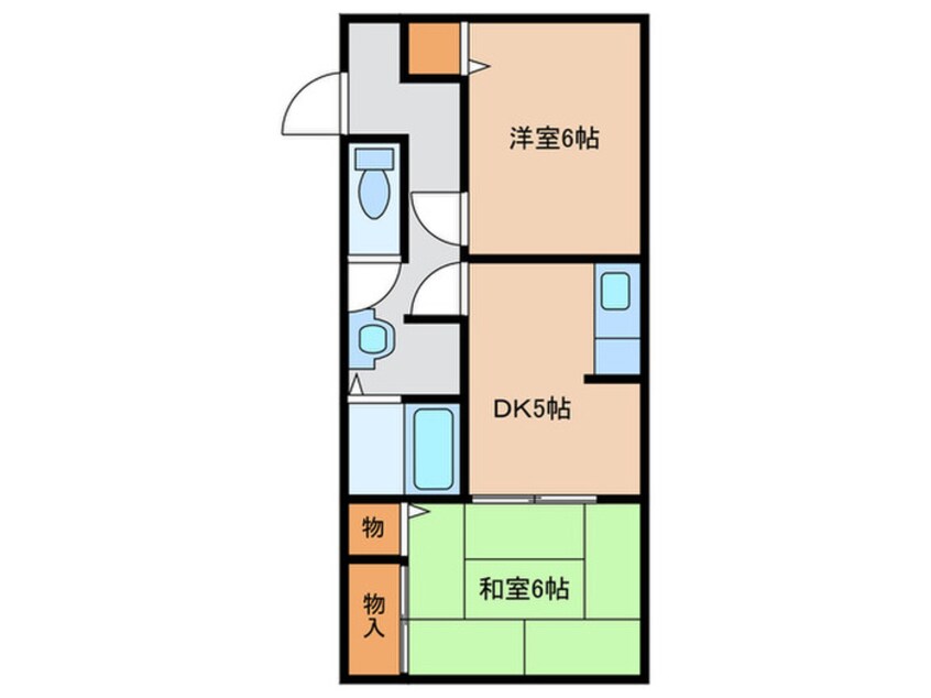 間取図 サングレ－ス北別府