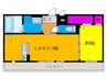 アソシエ高松東 1LDKの間取り