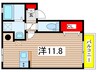 ザウバ－ヴィント 1Rの間取り