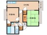 ロイヤルウイングＢ棟 2DKの間取り