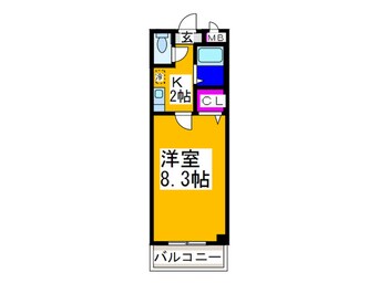 間取図 リトゥ－ル中百舌鳥