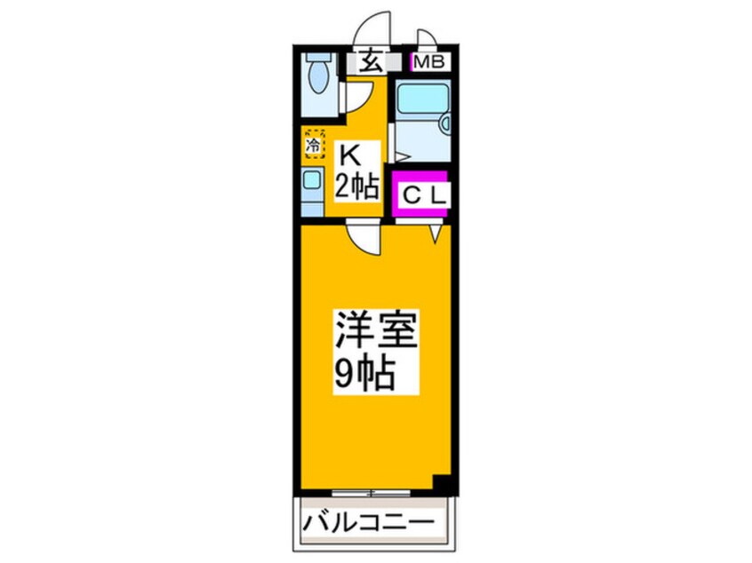 間取図 リトゥ－ル中百舌鳥