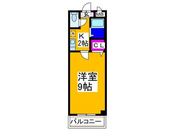 間取図 リトゥ－ル中百舌鳥