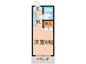 サンモ－ル青木 1Kの間取り