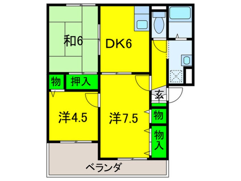 間取図 サファージュ高石Ａ棟