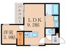 REGALEST丹波橋 1LDKの間取り