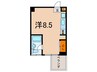 EastVillageSANNOMIYA 1Rの間取り