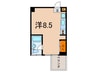 EastVillageSANNOMIYA 1Rの間取り