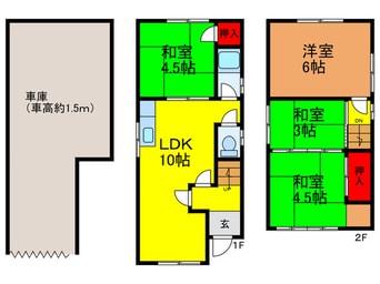 間取図 今津中2丁目貸家