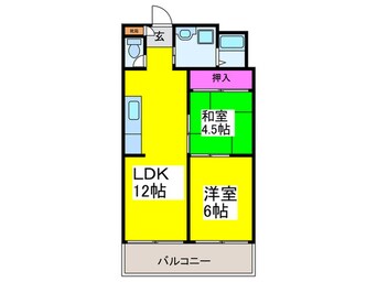 間取図 シャンボ－ル長吉