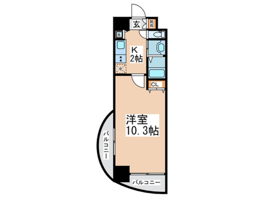 間取図 ｴｽﾃﾑｺｰﾄ難波Ⅱｱﾚｸﾞﾘｱ(903)