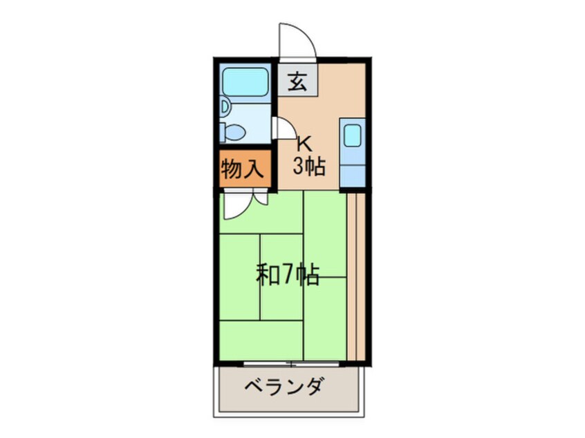 間取図 ハイツ洛東、白川