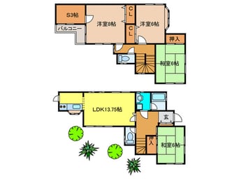 間取図 鼓が滝河村邸