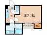 オーサムハウス長田 1Kの間取り
