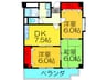 シェ－ルメモワ－ル 3DKの間取り