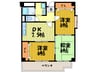 シェ－ルメモワ－ル 3DKの間取り